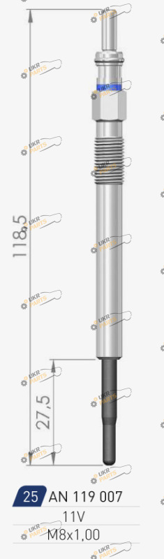 Свеча накаливания A-N PARTS 119 007